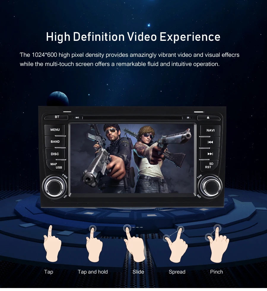 Clearance Android 9.0 car Radio DVD Multimedia player for Audi A4 S4 2002-2008 Auto Audio Bluetooth GPS stereo Video Navigation 2