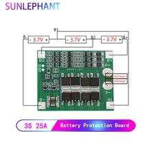 25A 3 S литий-полимерный аккумулятор 18650 зарядное устройство PCB плата защиты BMS 3 серийный 12 в 3,7 Lipo литий-ионный зарядный модуль защиты