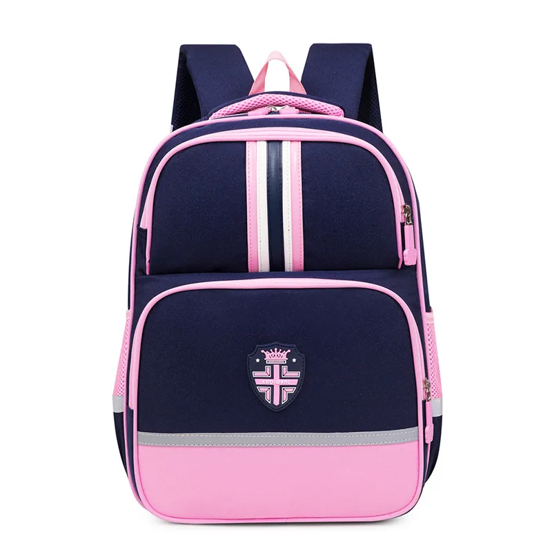 

Schoolbag for Elementary School Students GIRL'S And BOY'S British Style Breathable Wear Printed Words Logo Light Spine-CHILDREN'