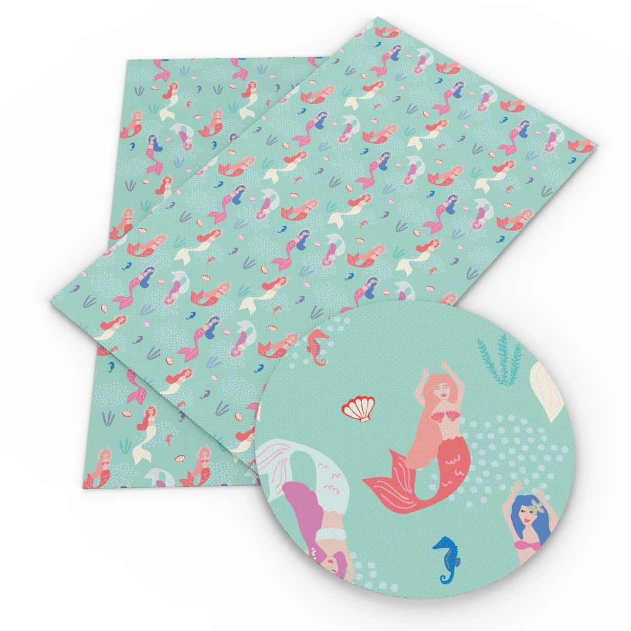 

20*34cm Cartoon Fish Printed Faux Leather Fabric for Bows Leather Sheet in Crafts kunstleer,DIY Handmade Materials,1Yc7831