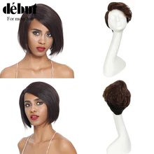 Парики из коротких человеческих волос, парики из натуральных волос, индийский волос remy, парики из u-образной части, парики из натуральных волос для мам, Короткие парики