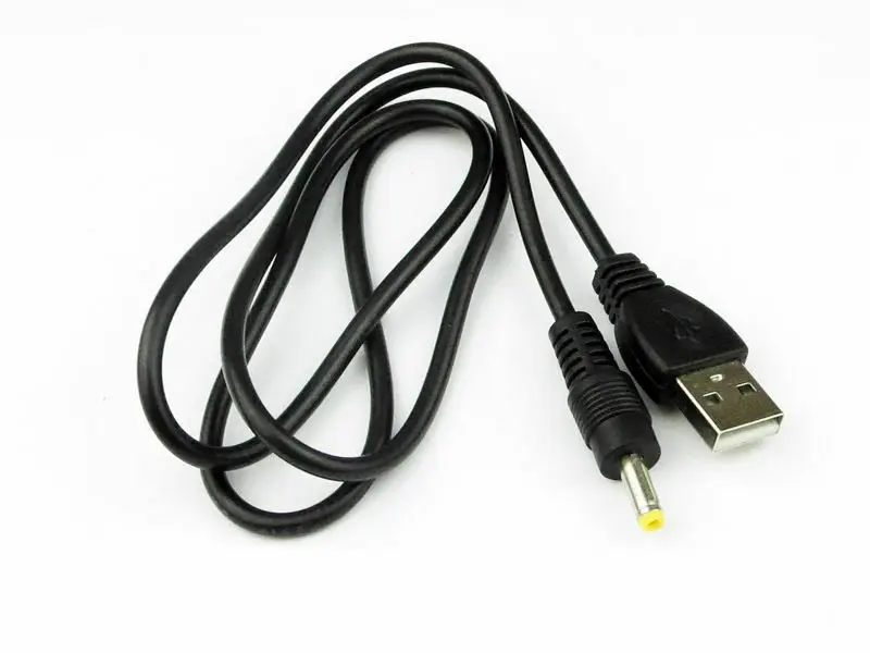 USB к DC 4 0x1 7 мм разъем 5 в зарядный кабель питания для PSP 1000/2000/3000 Черный 100