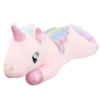 

40-10cm Rainbow Angel Unicorn doll plush toy bed sleeping pillow children's birthday gift