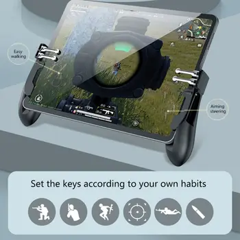 

H11 Gaming Controller Portable Six Finger Operation Gamepad Tablet Trigger Fire Button Aim Key Mobile Game Grip Handle