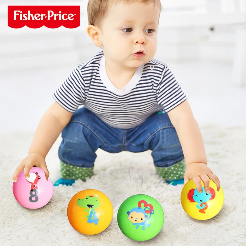 

FISHER-PRICE Baby Grasping Ball with Numbers Cognitive Score 3-6-12 Month Baby Training Ball Toy Ball Set