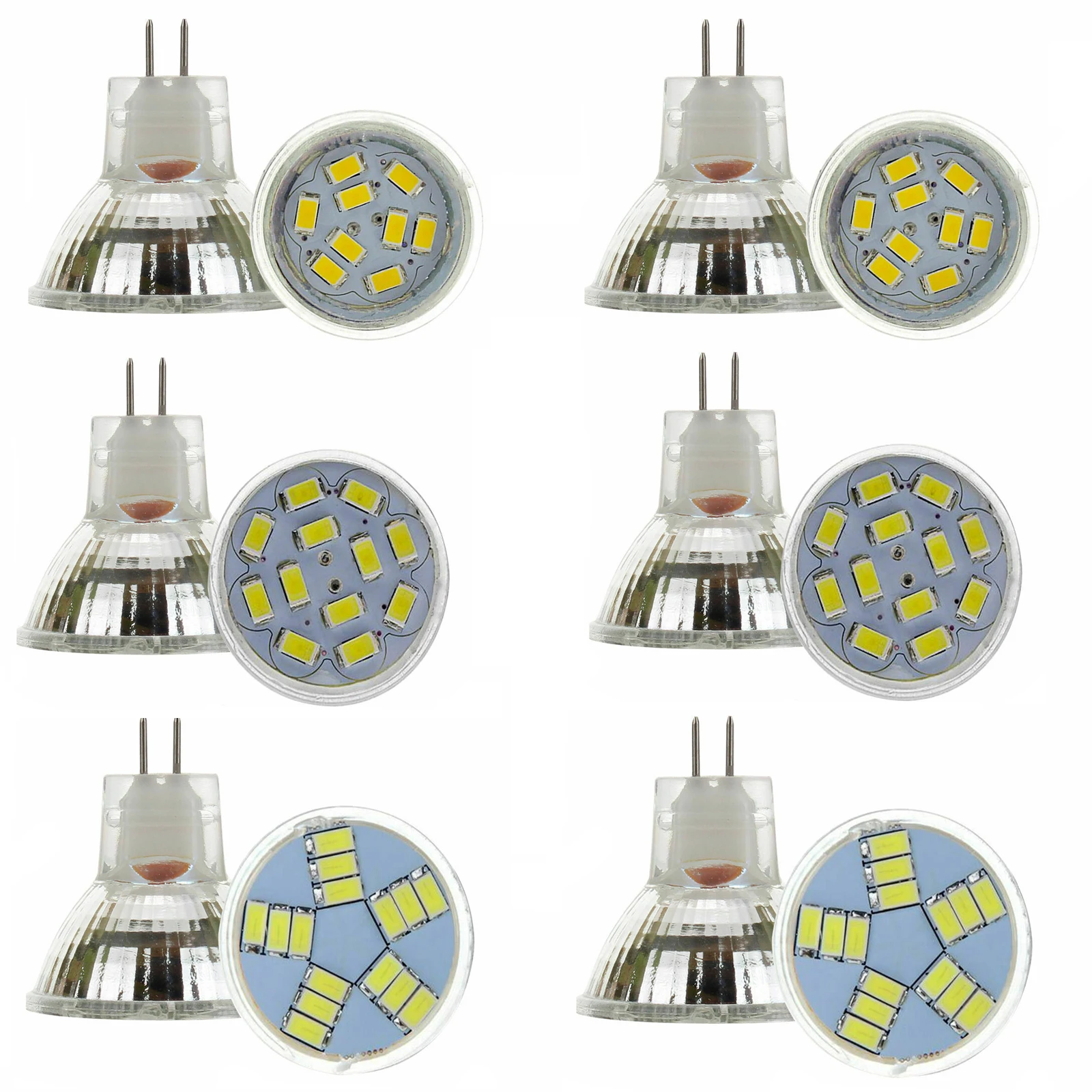 5Pcs LED Spotlight Bulbs MR11 GU4 5733 SMD DC 12V 9LEDs 12LEDs 15LEDs Warm/Cold/Neutral White Lamp Replace Halogen Light