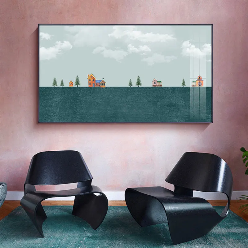 Canvas Paitning Fairytale Castle Wall Art Painting Pictures Decorative Wall Pictures for Living Room Nodic Art Home Decoration