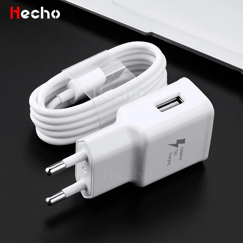 USB зарядное устройство 5V/2A настенный адаптер Micro USB/Type C кабель для передачи данных