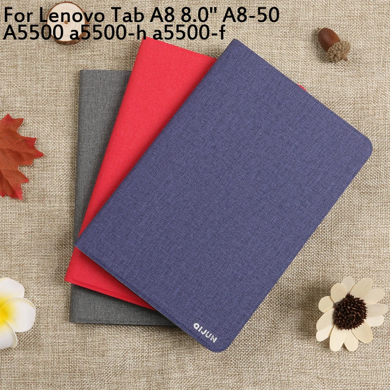 

Flip Case For Lenovo Tab A8 A5500 a5500-h a5500-f 8.0'' Cover Tablet Case Funda Tab A8-50 A5500 Full Protective Pouch Bags