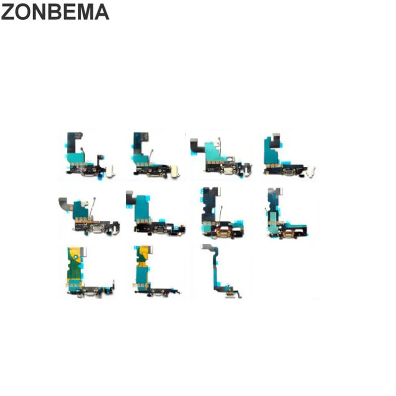 ZONBEMA 20 шт. зарядный порт гибкий кабель для iPhone 6 6S 7 8 Plus XR XS MAX USB док-разъем зарядное