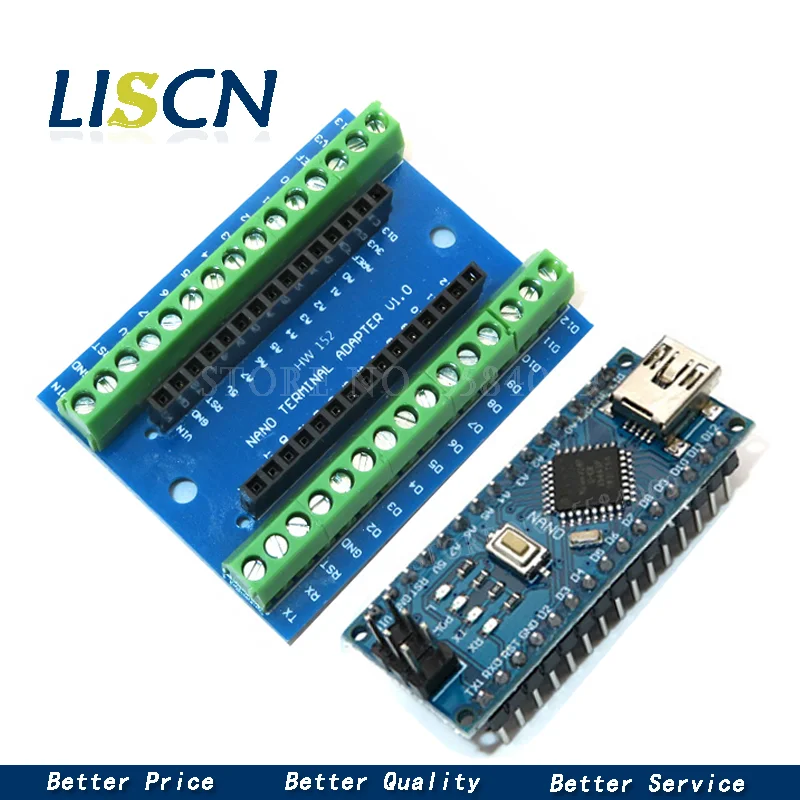 NANO V3.0 3.0 Controller Terminal Adapter Expansion Board IO Shield Simple Extension Plate For Arduino AVR ATMEGA328P | Обустройство
