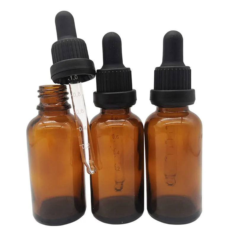 Set of 3 Refillable 30ml Liquid Dropper Bottles