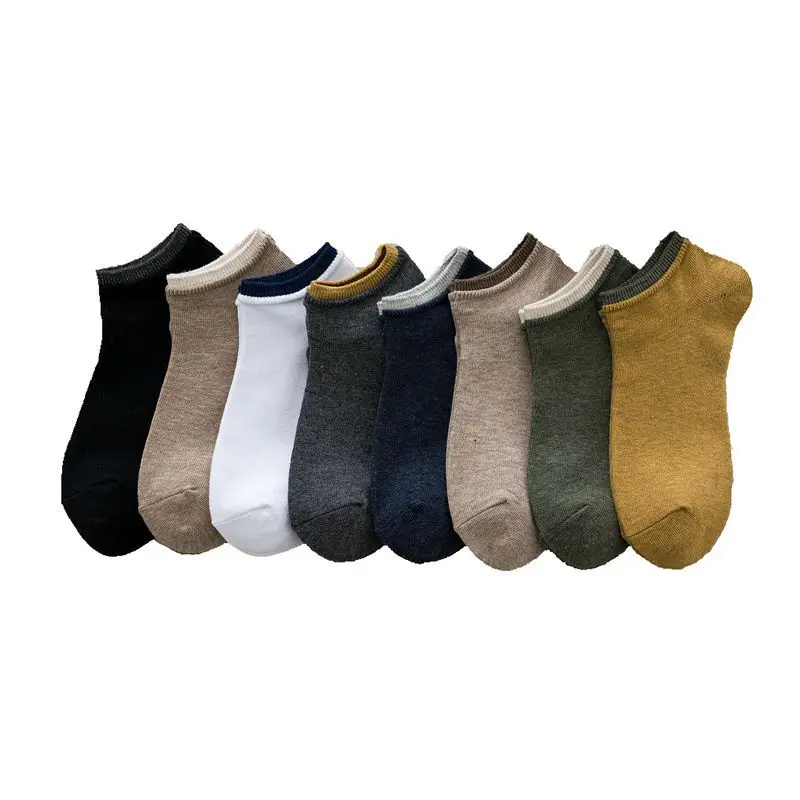 

1 Pairs Autumn Winter Black White Ash Socks Movement Style Warm Cotton Socks Silica Gel Anti-Slip Boat Shallow Thin Mouth Sox