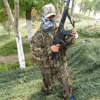 

Hunting Clothes New 3D Maple Leaf Bionic Suits Sniper Camouflage Clothing Jacket And Pants Outdoor Gaming