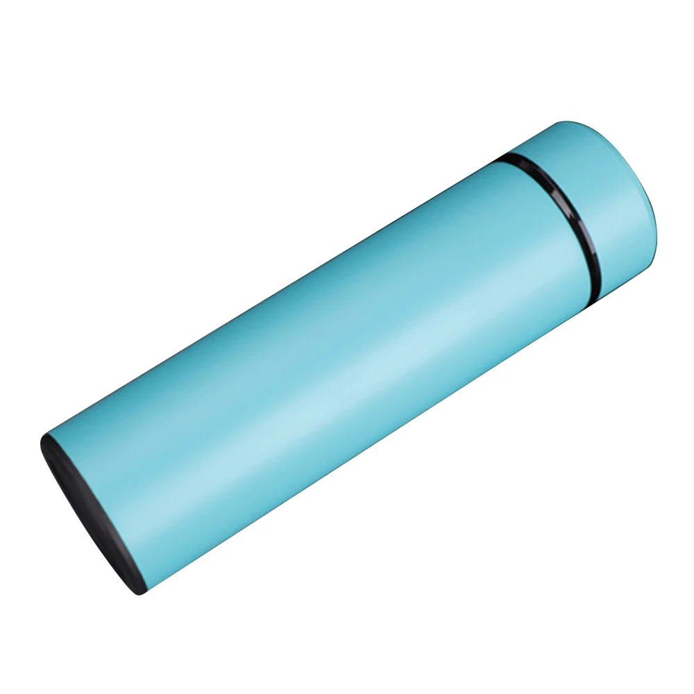СВЕТОДИОДНЫЙ цифровой вакуумный Термокружка Из Нержавеющей Стали, горячая бутылка для воды для путешествий - Цвет: Light blue