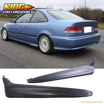 

Fit For Honda Civic 99-00 2Dr4Dr 2pcs Black PU Rear Bumper Lip Spoiler Valance Spats
