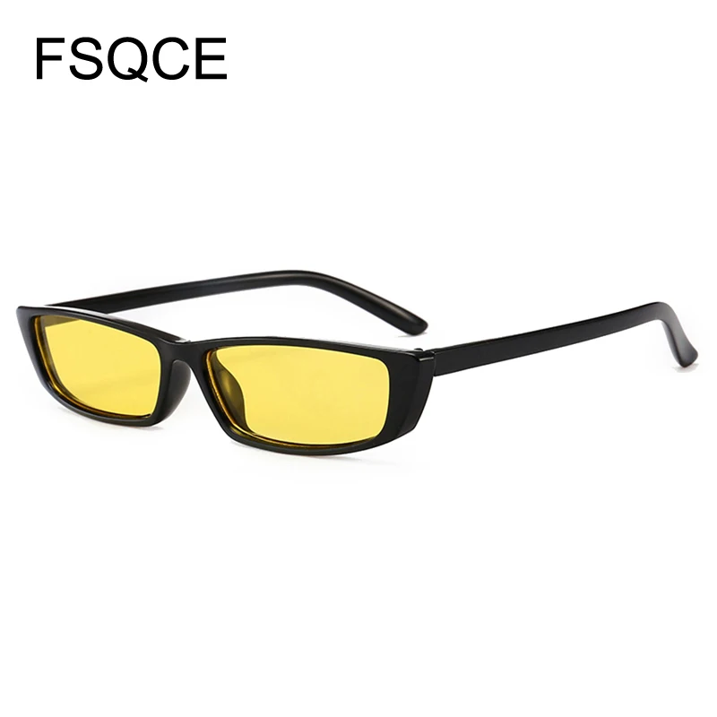 Солнцезащитные очки в винтажном стиле, прямоугольные солнцезащитные очки для женщин, фирменный дизайн, маленькая оправа, солнцезащитные очки, Ретро стиль, черные очки, узкие очки