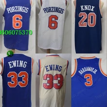 А+++ качество мужской взрослый#6 Кристапс Порзингис 33 Патрик Ewing 3 Тим хардауэй 20 Кевин Нокс Джерси Нью-Йорк