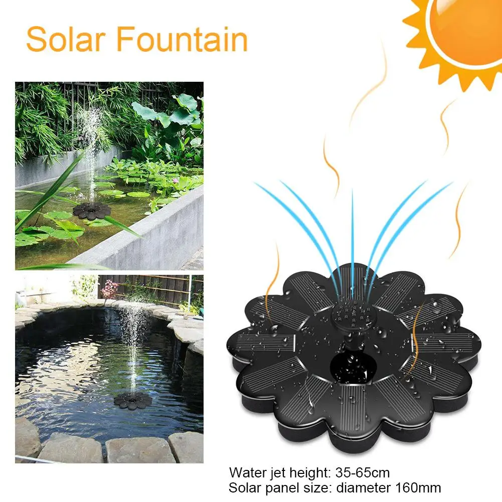 Rockery Fountain And Garden Decoration Pool Pond Solar Power Fountain Pump 1 4w Outdoor Solar Powered Bird Bath Water Fountain Pump For Bird Bath Fountain Pumps