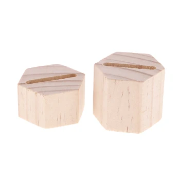 

1 Pair Rustic Chic Wooden Wedding Ring Bearer Jewelry Display Holder Stand