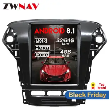 

PX6 4+64 Tesla style Android 8.1 Car Multimedia Player For Ford Mondeo Fusion MK4 2011 2012 2013 GPS Navigation radio big screen