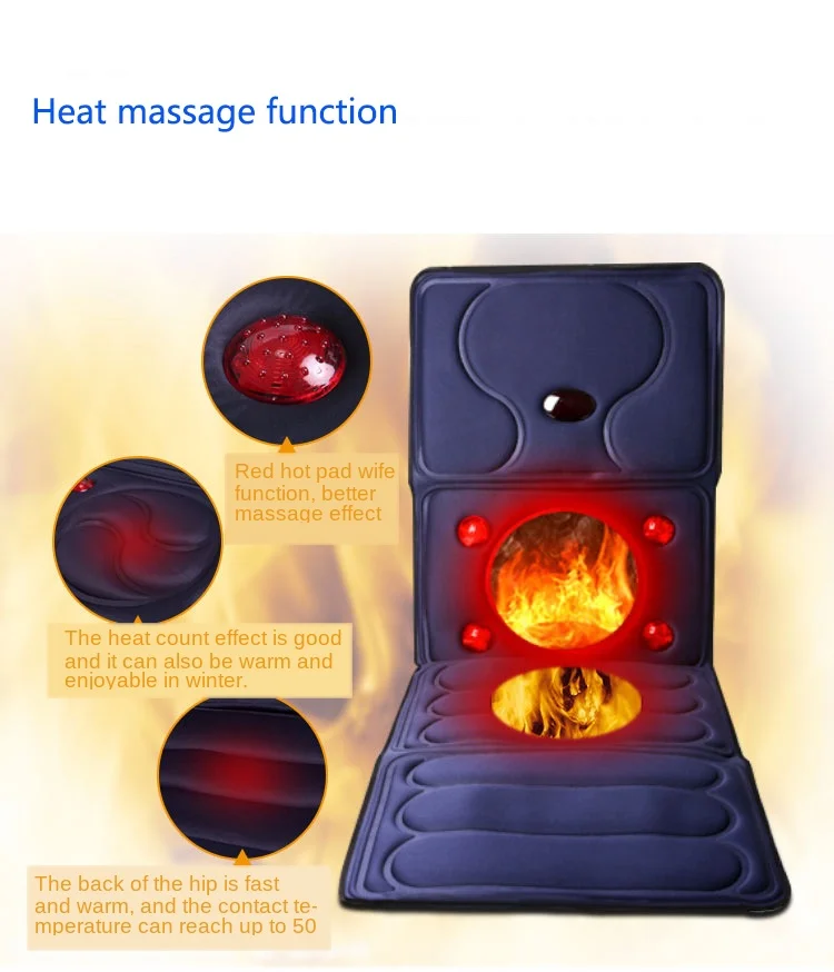 

Heat Physiotherapy Neck Massager Pad Multifunction Electric Massage Mat For Body Neck Back Shoulder Pain Relief Massage Mattress