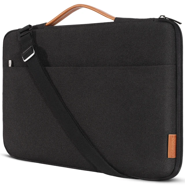 10.1 11 13 14 15.6 17 Inch Laptop Bag Cover Waterproof Shockproof Notebook Sleeve Case Shoulder Bag Protective Cover black