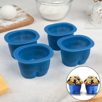

Set of baking dishes "Pants", 7.6 × 5.5 × 4.4 cm, 4 pieces, blue
