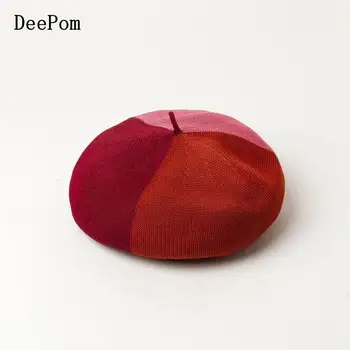 

DeePom Korean Spring Summer Fashion Knitting Beret Breathable Painter Hat Women Casual Womens Hats Vintage Bonnet Gorras