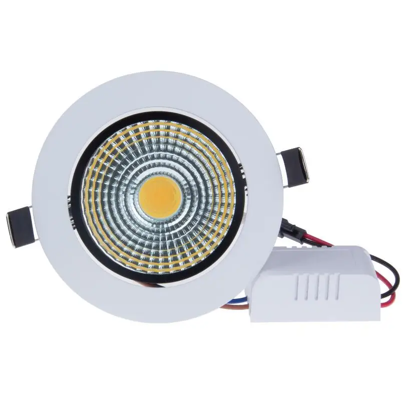 1PCS Super Bright Recessed LED Dimmable Downlight COB 5W 12W LED Spot light LED decoration Ceiling Lamp AC110V AC220V