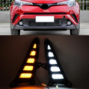 

Car flashing For Toyota C-HR CHR 2016 2017 2018 2019 Turn Yellow Signal Style Relay DRL Car LED Daytime Running Light Daylight