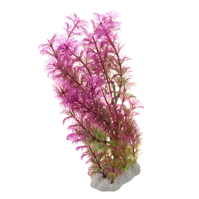 Artificial Plant 15-20 cm Aquarium Decoration Water Plant purple+ green