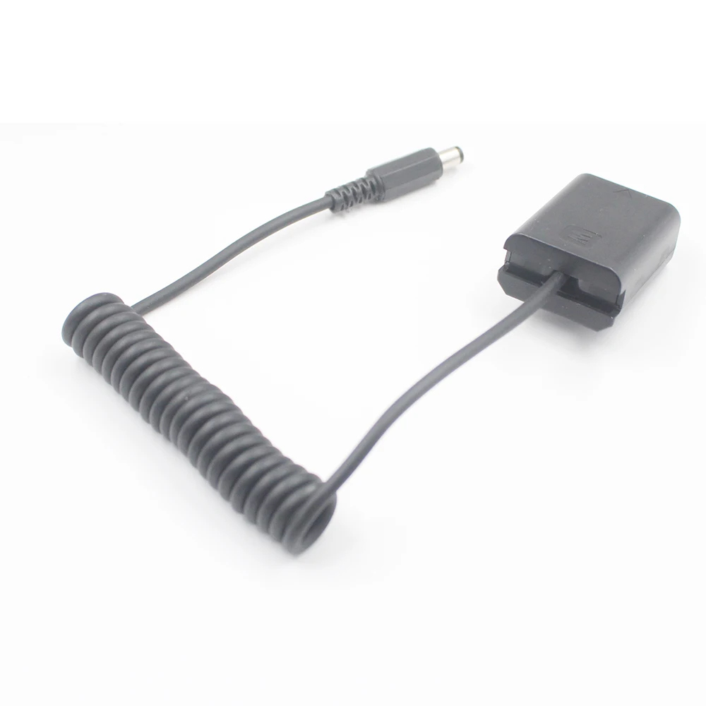 NP FW50 Dummy Battery NP-FW50 Coupler Adapter with Dc Male Connector Power Coiled Cable for Sony A7 A7r A7000 A6500 A6000 A5000 |