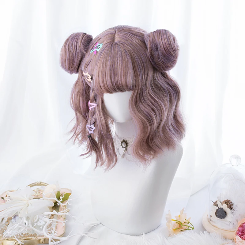 Women Lolita Wig Kawaii Cosplay Heat Resistant Synthetic Halloween Carnival Party Girls Hair Wigs | Тематическая одежда и