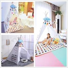 Вигвам палатка для детей Детская игра дом Свадьба год Дети Принцесса замок украшения Nook