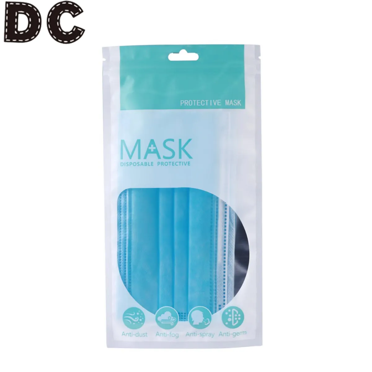 

DC 10pcs Disposable Mask Packaging Bag Disposable Face Mask Packaging Bags Transparent Independent One-time Storage Bag