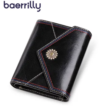 

Hot Genuine Leather Women Wallet Purses Small Portomonee Bifold Rfid Wallet Coin Purse Female Lady Purse For Girls Money Bag