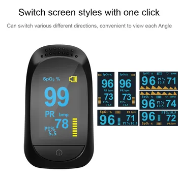 

Portable LED Finger Pulse Oximeter Health Care Blood Oxygen Saturation Meter Saturator Heart Rate Monitor Medical Equipment