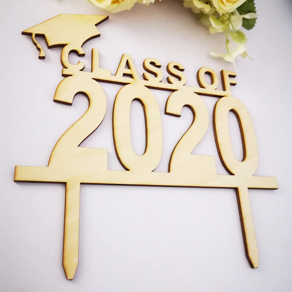 2020 College Graduation Ceremony Cake Topper Decoration High School Graduation Party Photo Prop Congrats Grad Degree Cake Topper (4)
