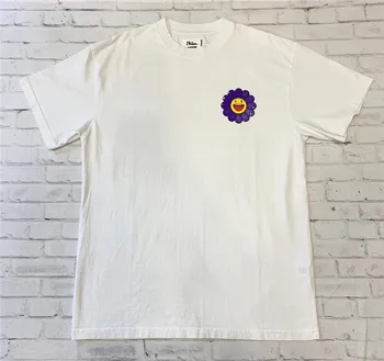 

2020ss J Balvin × Takashi Murakami T Shirt Men Women 1:1 Best Quality Hip hop Sun flower J Balvin T-shirt Casual Cotton Tee