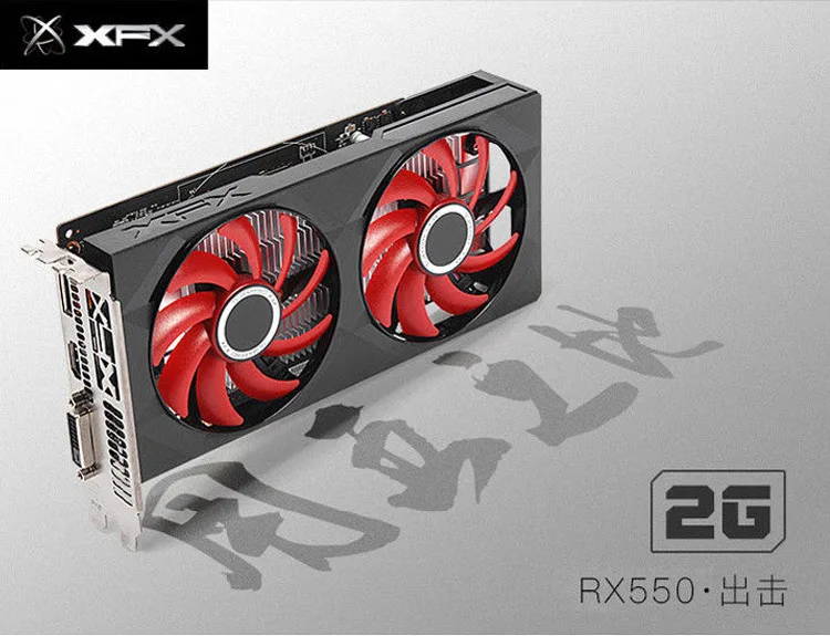 graphics card for pc New product xfx RX 550 Graphics Cards GPU AMD Radeon RX550 2G Video Desktop PC Computer Game Videocards Screen Map VGA DVI HDMI video card for gaming pc