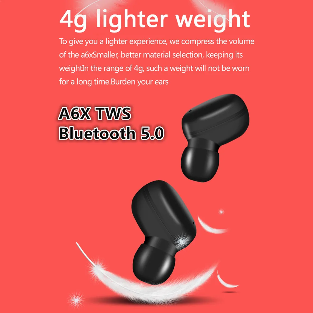 Беспроводные наушники TWS игровая гарнитура A6X VS GT1 PRO с сенсорным управлением bluetooth