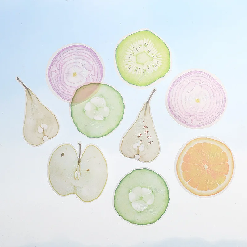 

Paper Mister Shaped Sulfuric Acid Paper Notepad Hello Fruits Doctrine Creative Fruit Hand Account DIY Material Spell Adhesive Pa