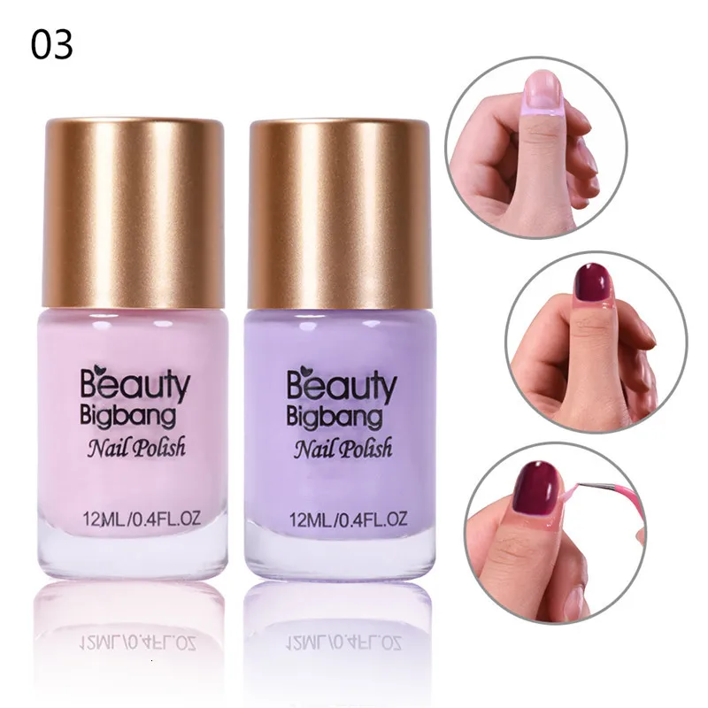 BeautyBigBang 2 бутылки лак для ногтей набор 12 мл отклеивающая лента для ногтей жидкая латексная защита для кутикулы для маникюра гель лак для ногтей - Цвет: 3C