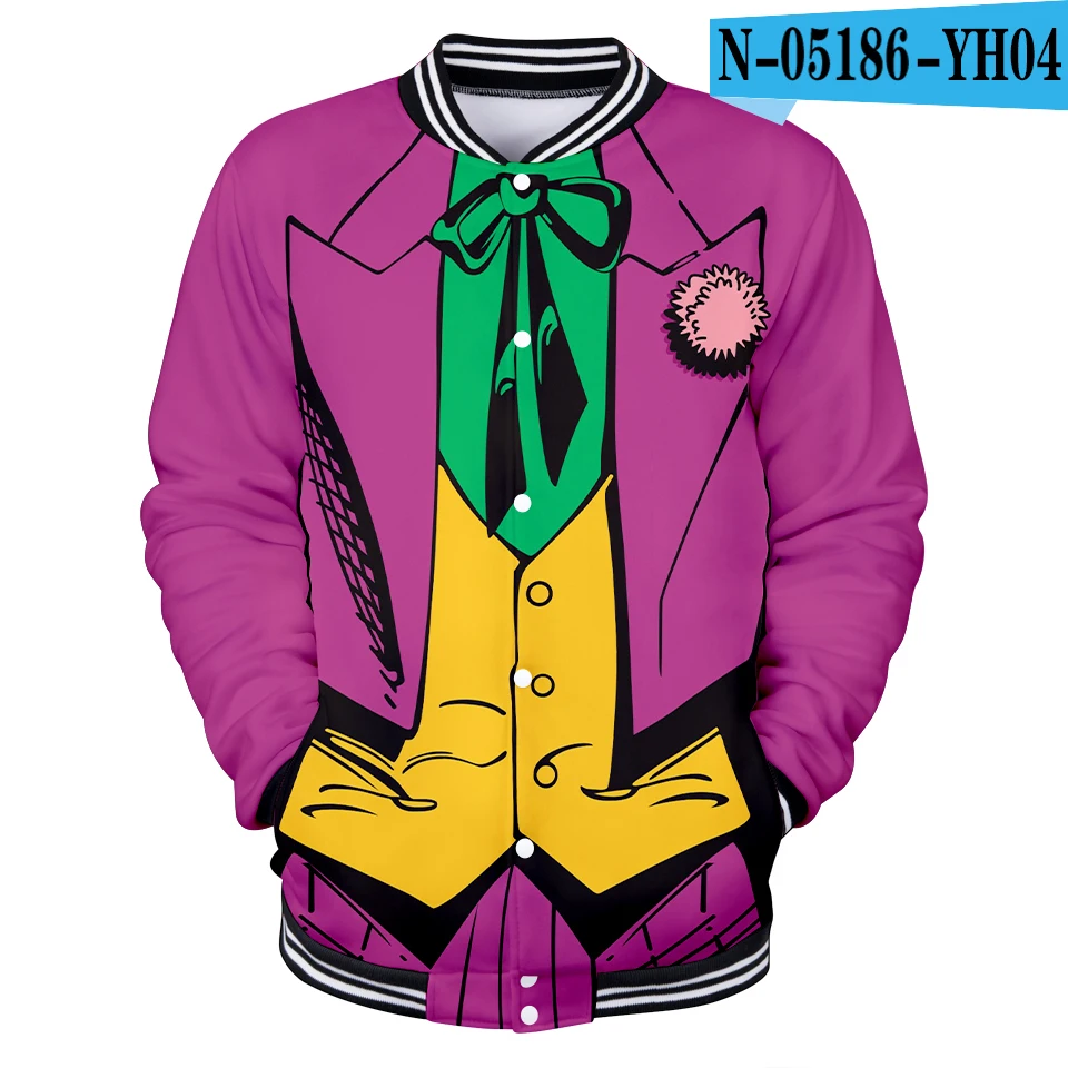 Джокер косплей 3d принт популярные аниме мужские пальто Advanced Tech Толстовка Косплей костюмы хипстер повседневная мужская куртка Бомбер - Цвет: Черный