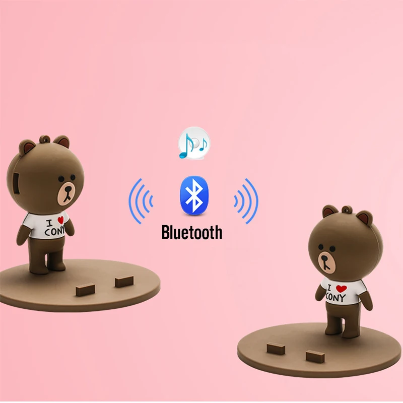 Bluetooth Динамик милые животные мини портативный телефон стенд наружные аксессуары небольшой беспроводной кулон украшение Bluetooth динамик