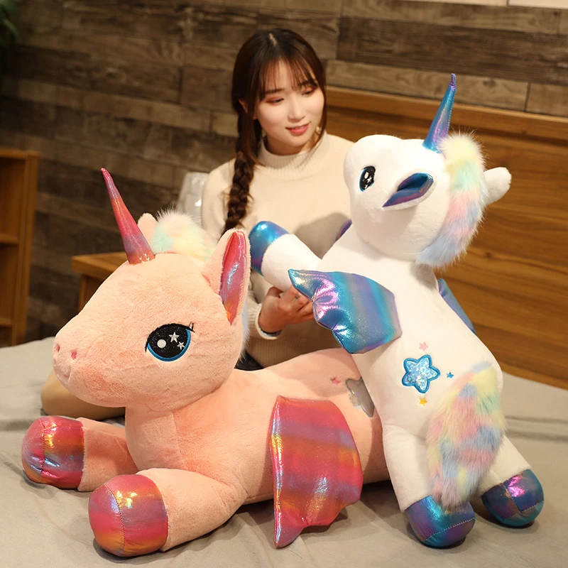 

30-65cm Unicorn Plush Toys Stuffed Animals 2 Colors Doll Kawaii Room Decor Sleeping Pillow Soft Cushion Christmas Gift Baby Toys