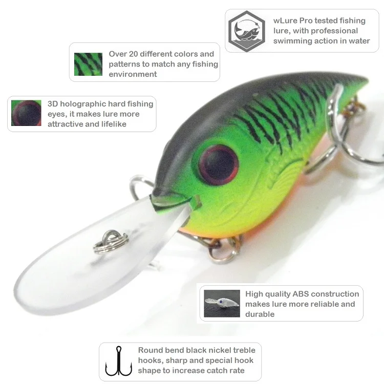 Wlure Chubby Bionic Lure Long Shot жесткая приманка для рыбалки, 10 см, 17,5 г, глубокая вода
