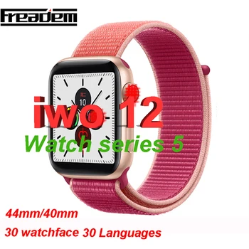 

IWO 12 Bluetooth Smart Watch Series 5 1:1 SmartWatch 40mm 44mm for Apple iOS Android Heart Rate PK IWO 11 10 9 8 Dropshipping