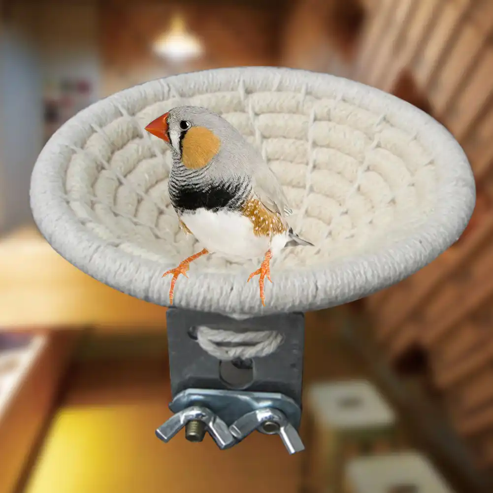 オウム手作り鳥の巣セキセイインコペット用品綿カナリアベッドおもちゃロープ大型 鳥ケージ 巣 Aliexpress